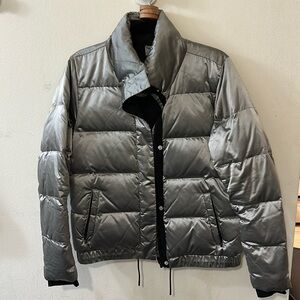 Athleta Silver Puffer Jacket